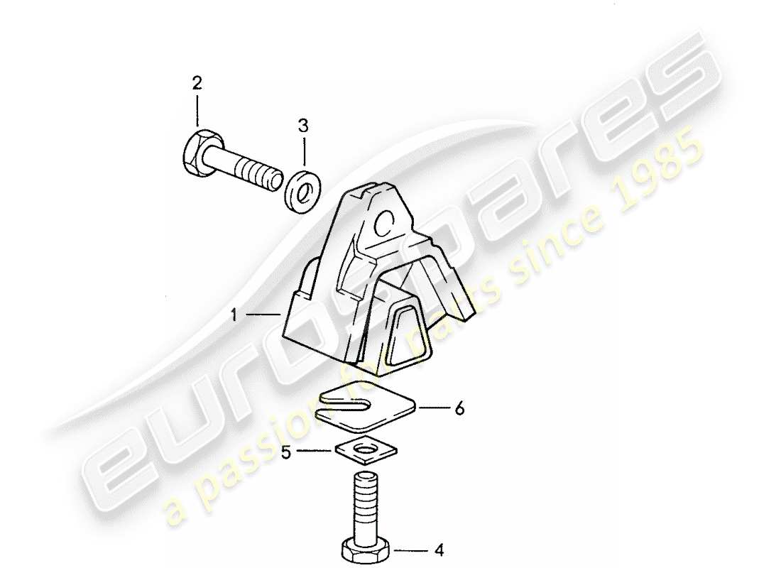 porsche 1990 (928) automatic transmission - transmission suspension part diagram