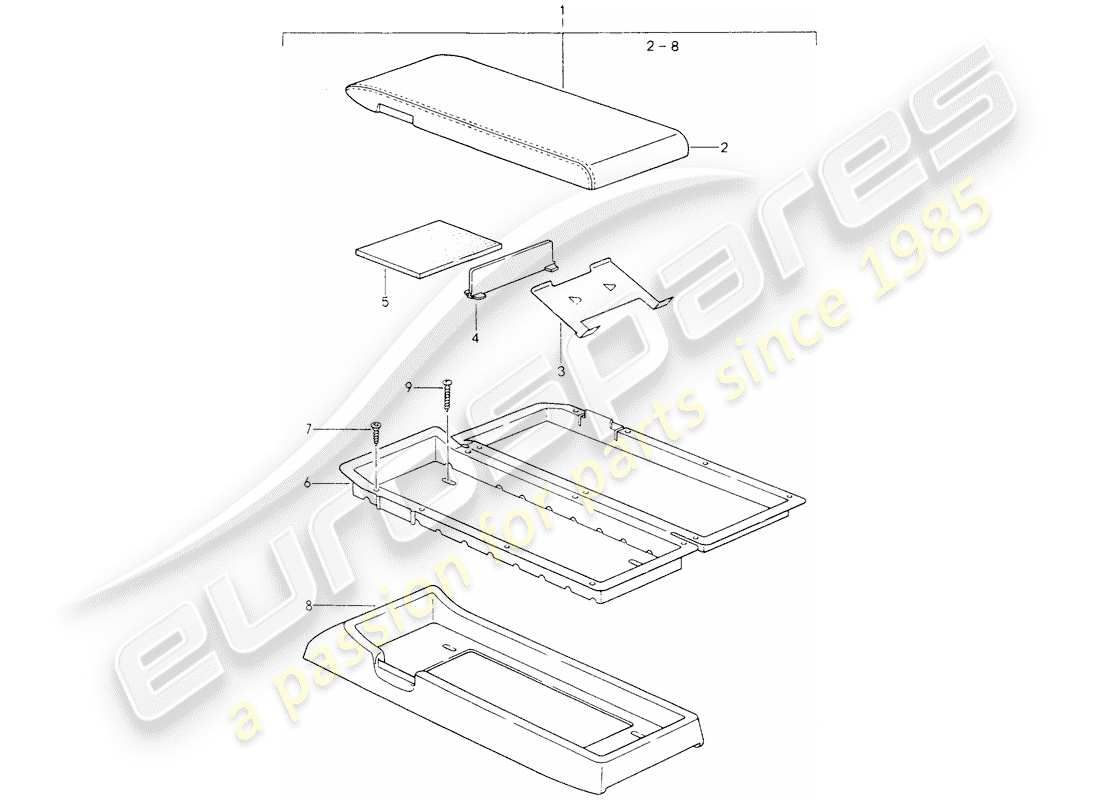 porsche 1990 (928) cassette holder part diagram