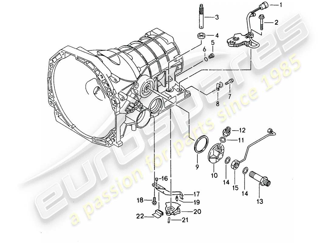 porsche 1993 (968) tiptronic - selector switch parts diagram