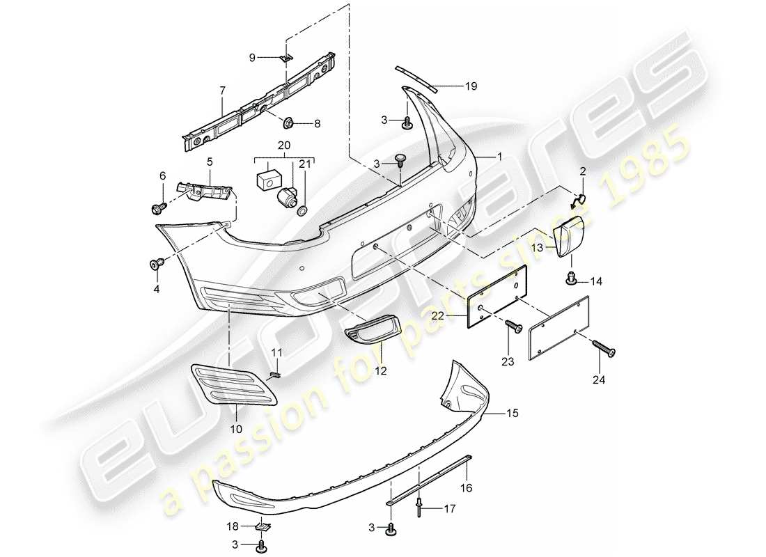 porsche 2007 (997-1 turbo / gt2) lining parts diagram
