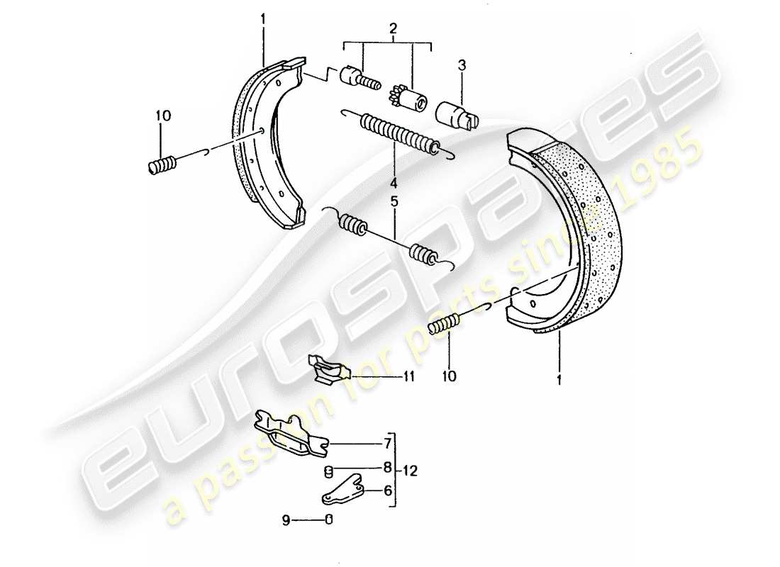 porsche 2005 (996) handbrake part diagram