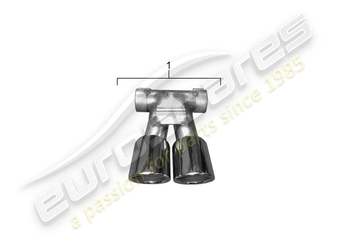 porsche 2017 (tequipment 98x/99x) tail pipe part diagram