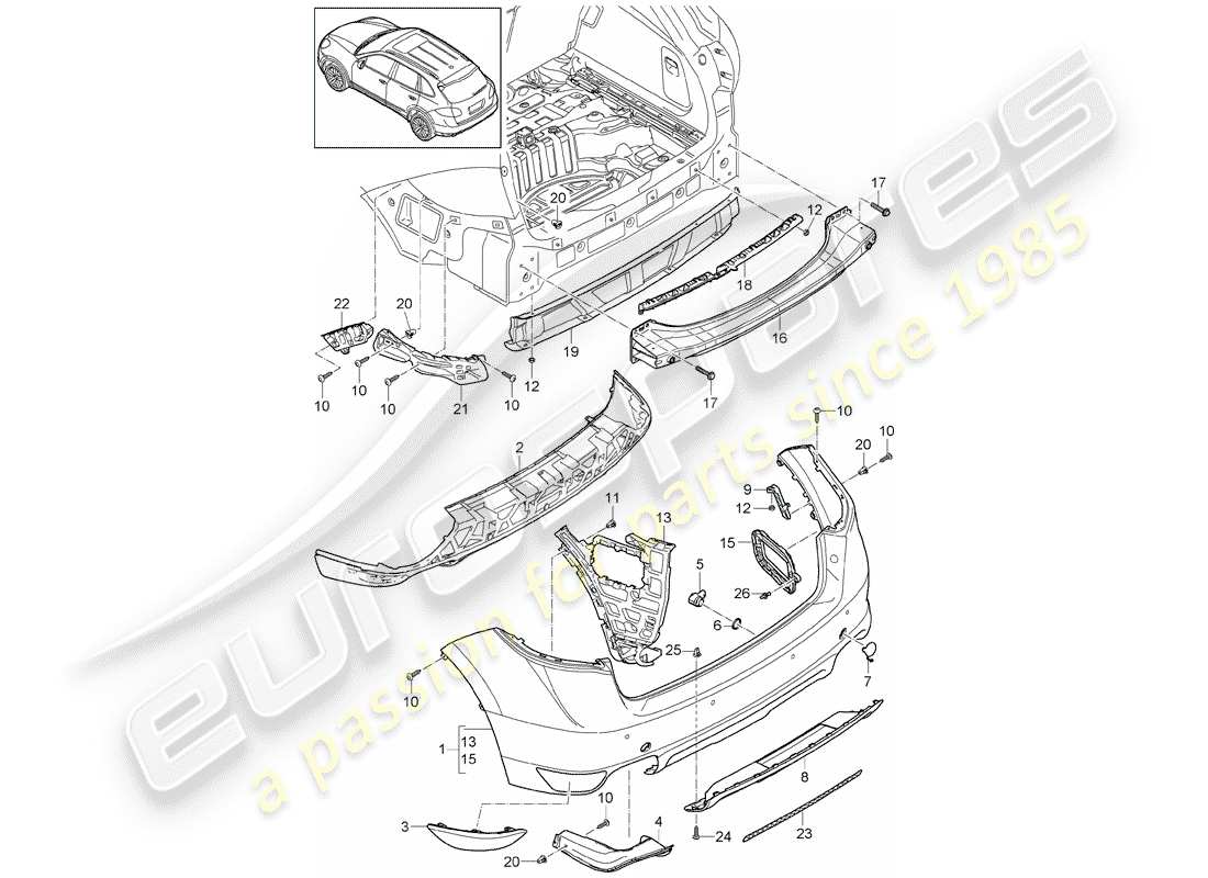 porsche 2015 (cayenne e2 92a) lining part diagram