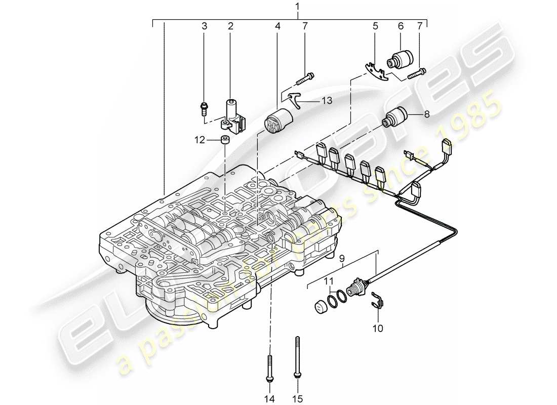 porsche 2006 (987 boxster) tiptronic part diagram