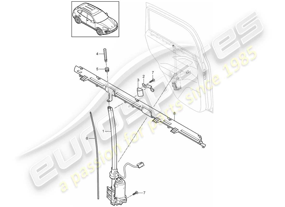 porsche 2014 (cayenne e2 92a) blind part diagram