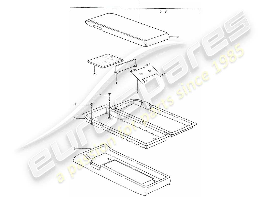porsche 1994 (928) cassette holder part diagram