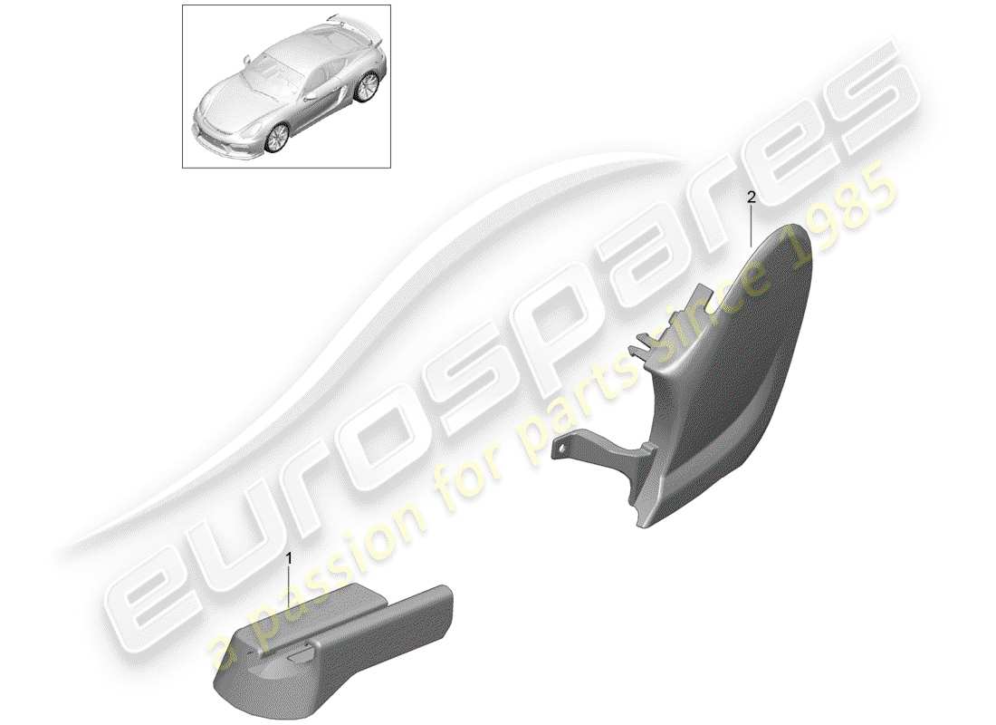 porsche 2016 (981 cayman gt4) sports seat plus part diagram