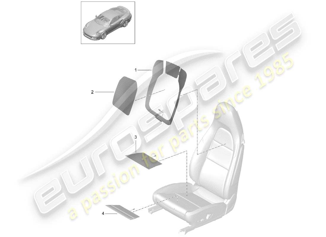 porsche 991 turbo (2015) heater element part diagram