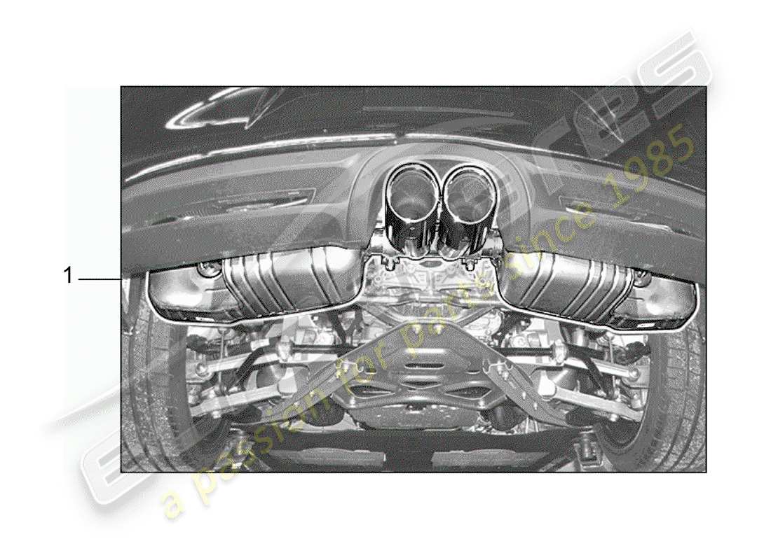 porsche 2016 (tequipment 98x/99x) exhaust system part diagram