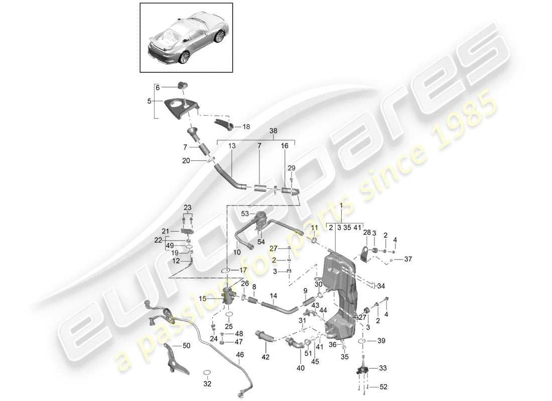 porsche 2016 (991-1 r/gt3/rs) engine (oil press./lubrica.) part diagram