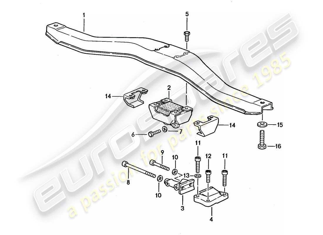 porsche 1990 (944) transmission suspension - for - automatic transmission - d >> - mj 1989 part diagram