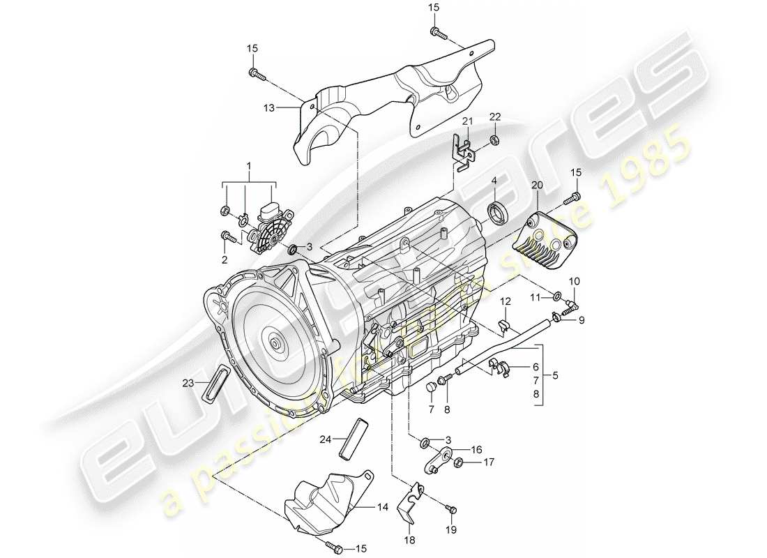 porsche 2005 (cayenne e1 9pa) tiptronic part diagram