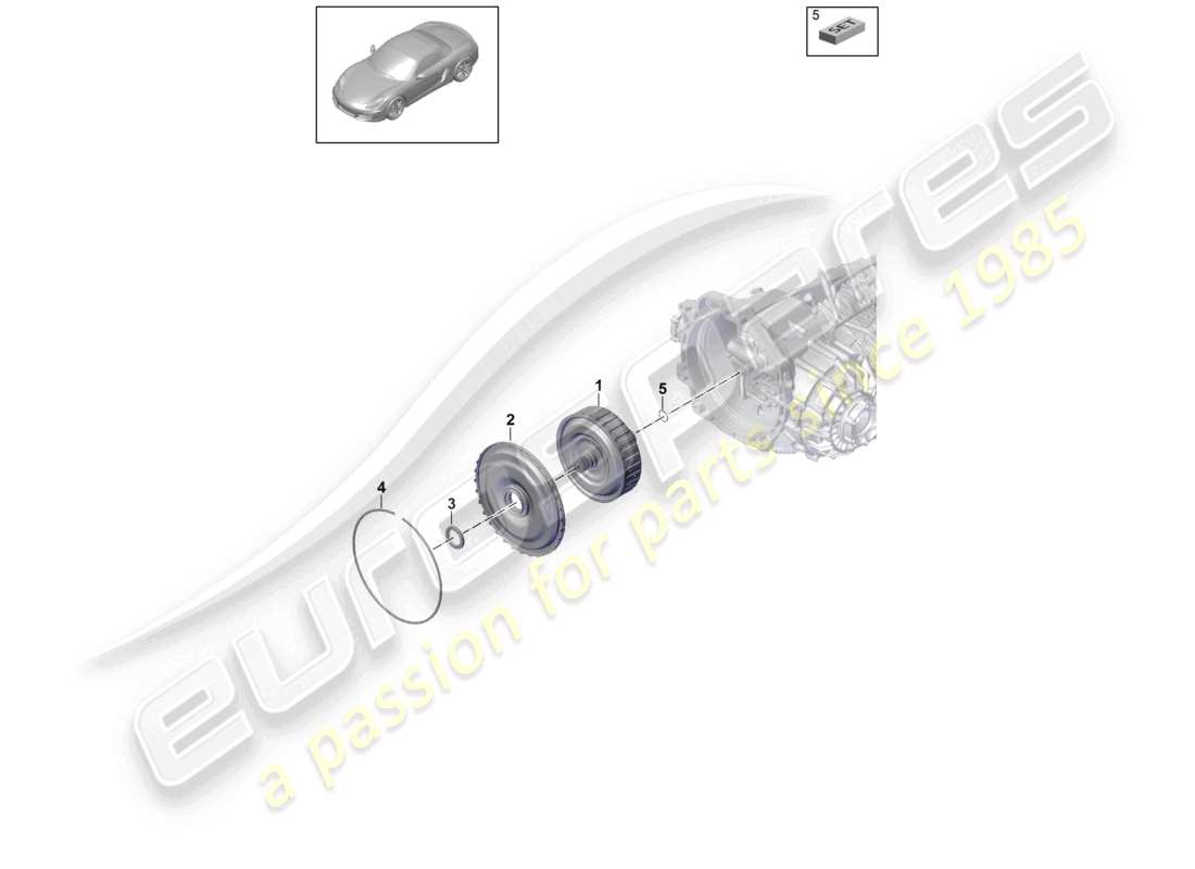 porsche 2013 (981 boxster) - pdk - gearbox clutch for dual clutch gearbox part diagram
