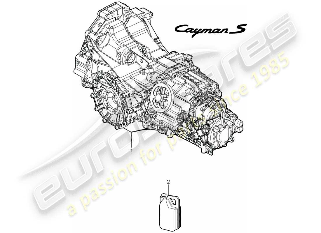 porsche 2006 (987 cayman) replacement transmission part diagram