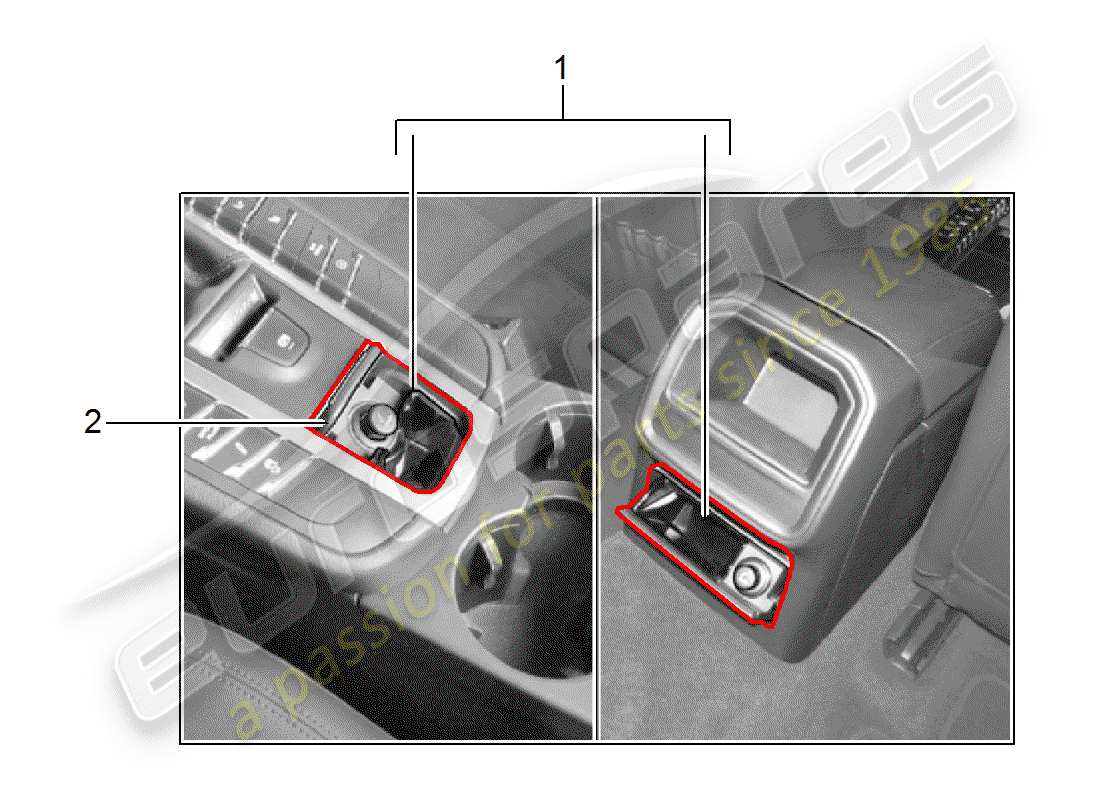 porsche 2015 (tequipment macan) smoker package part diagram