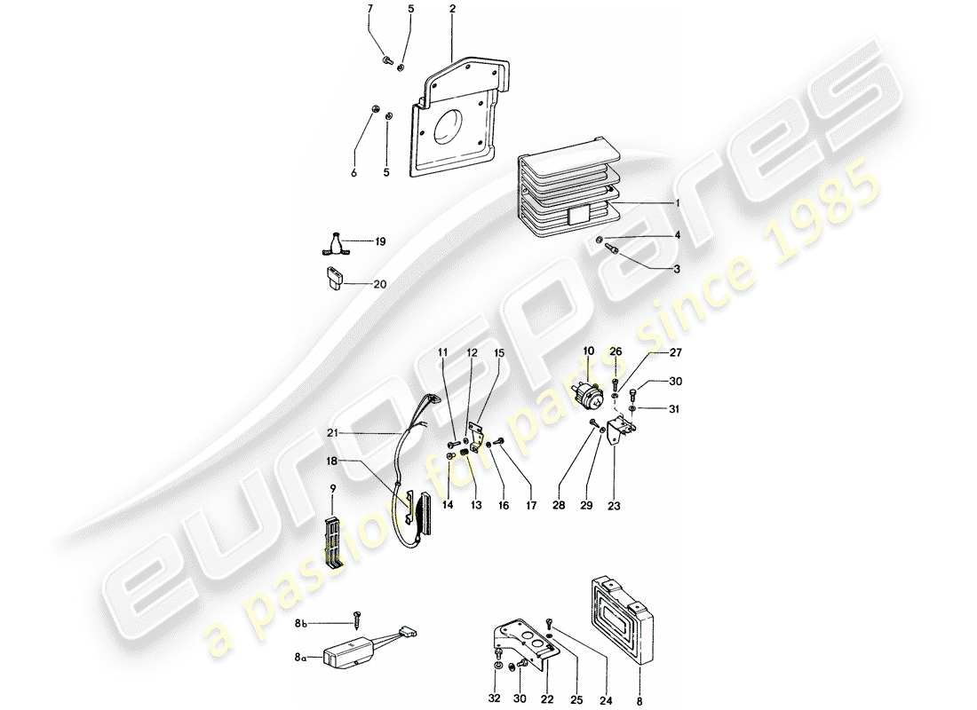 porsche 1973 (914) electrical equipment - engine part diagram
