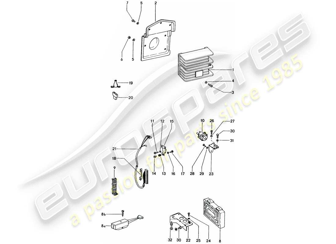 porsche 914 (1973) electrical equipment - engine part diagram