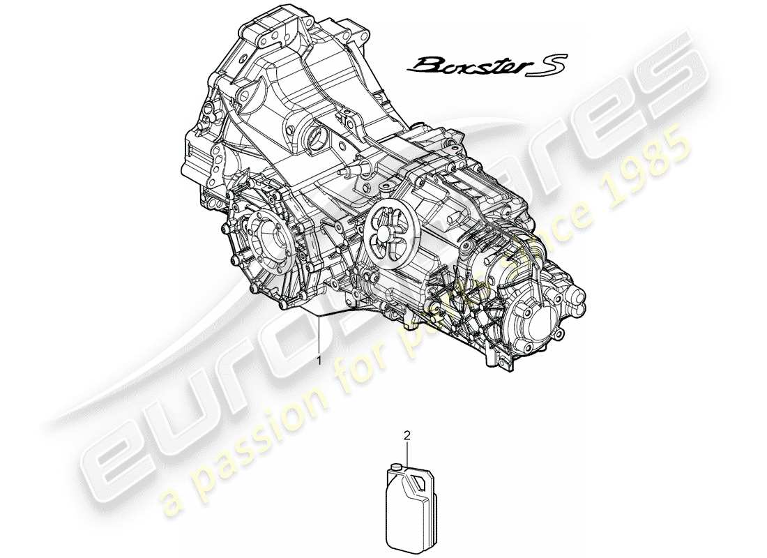 porsche 2008 (987 boxster) replacement transmission part diagram