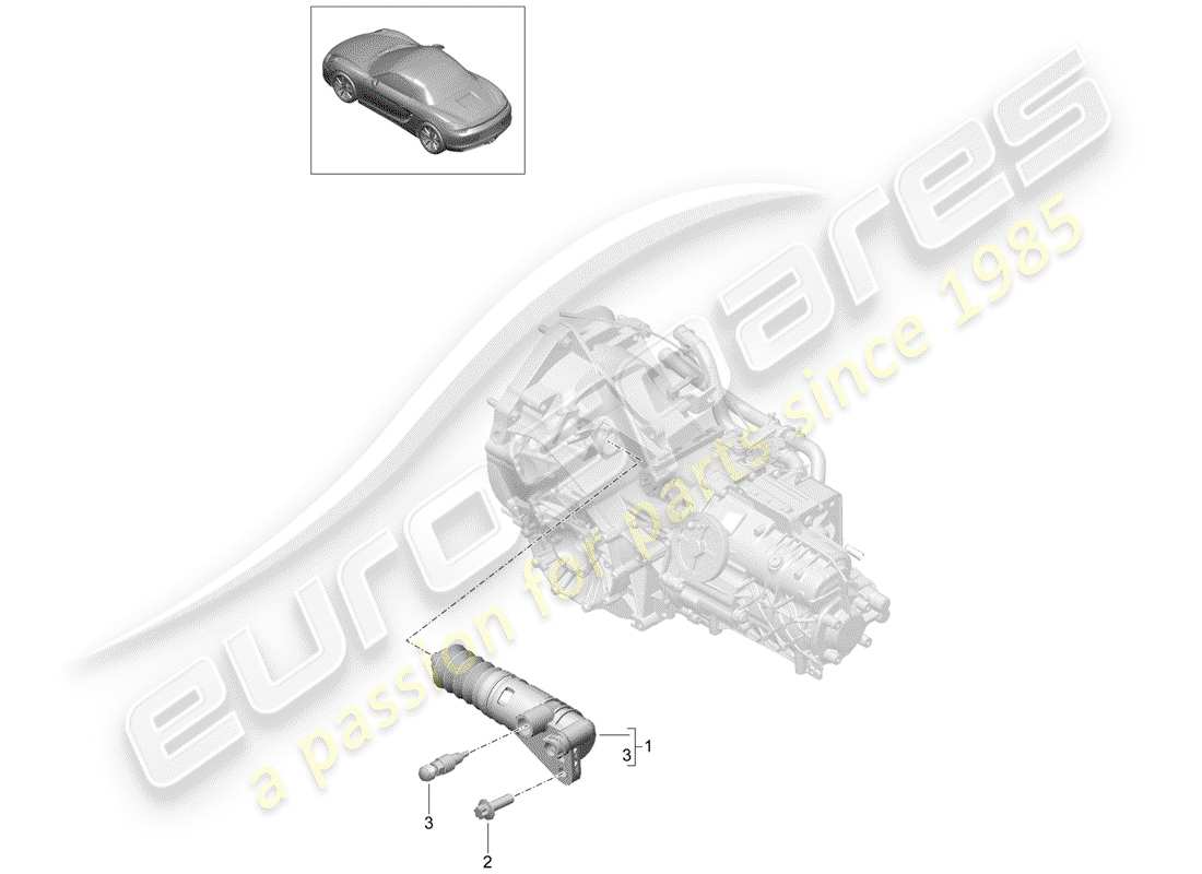 porsche 2014 (981 boxster) clutch release part diagram