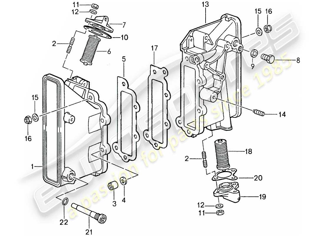 porsche 1988 (959) chain case part diagram