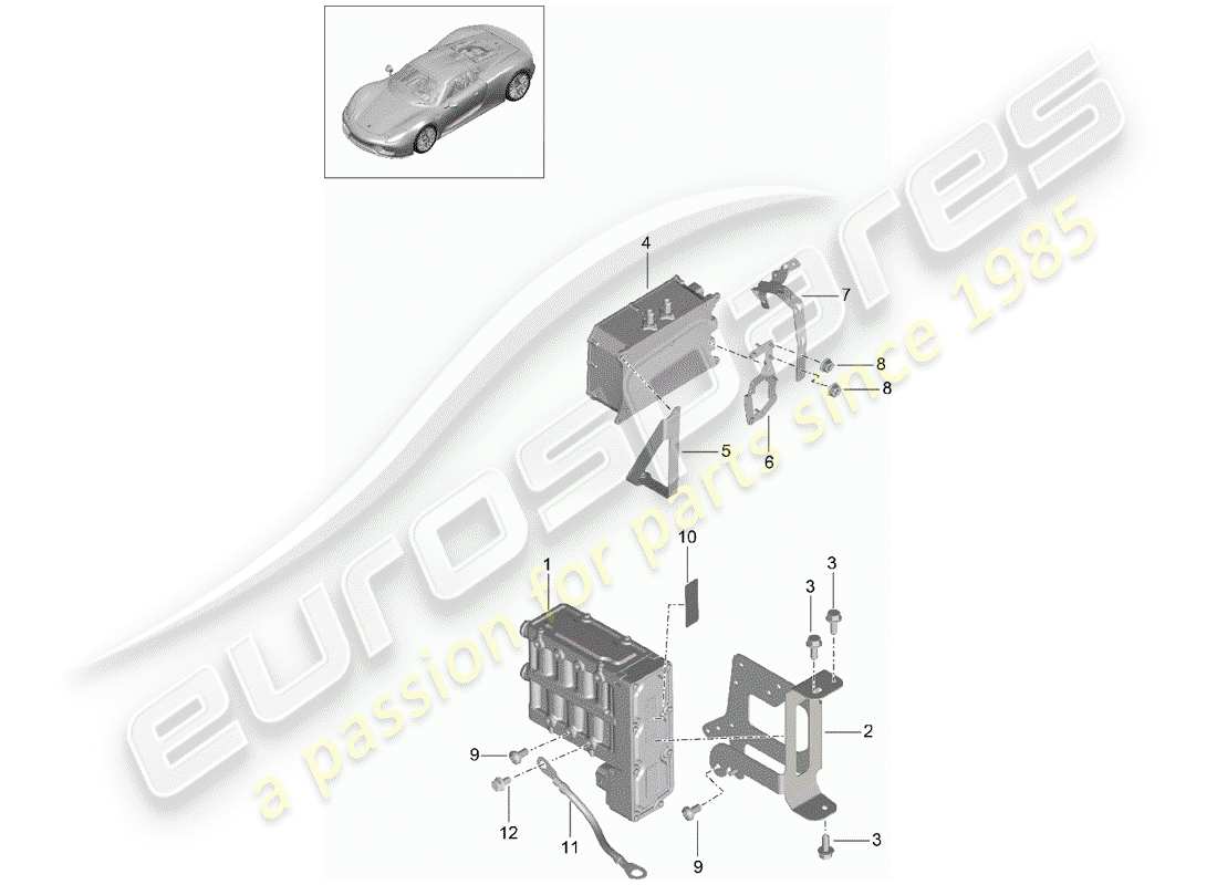 porsche 918 spyder (2015) heater part diagram