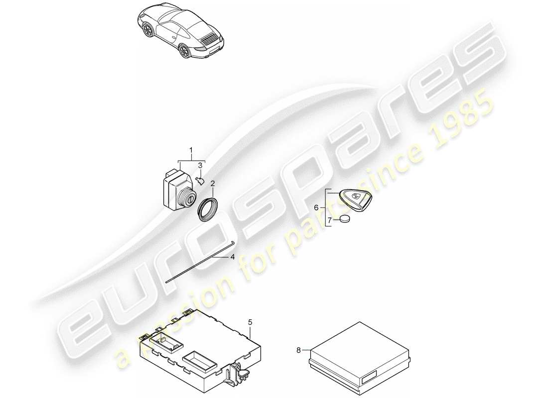 porsche 2010 (997-2) control units part diagram