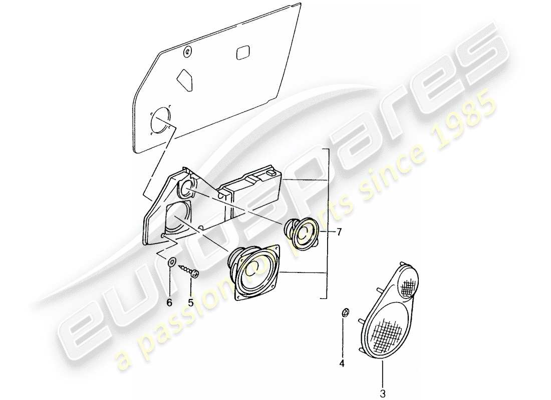porsche 2002 (tequipment) sound system part diagram