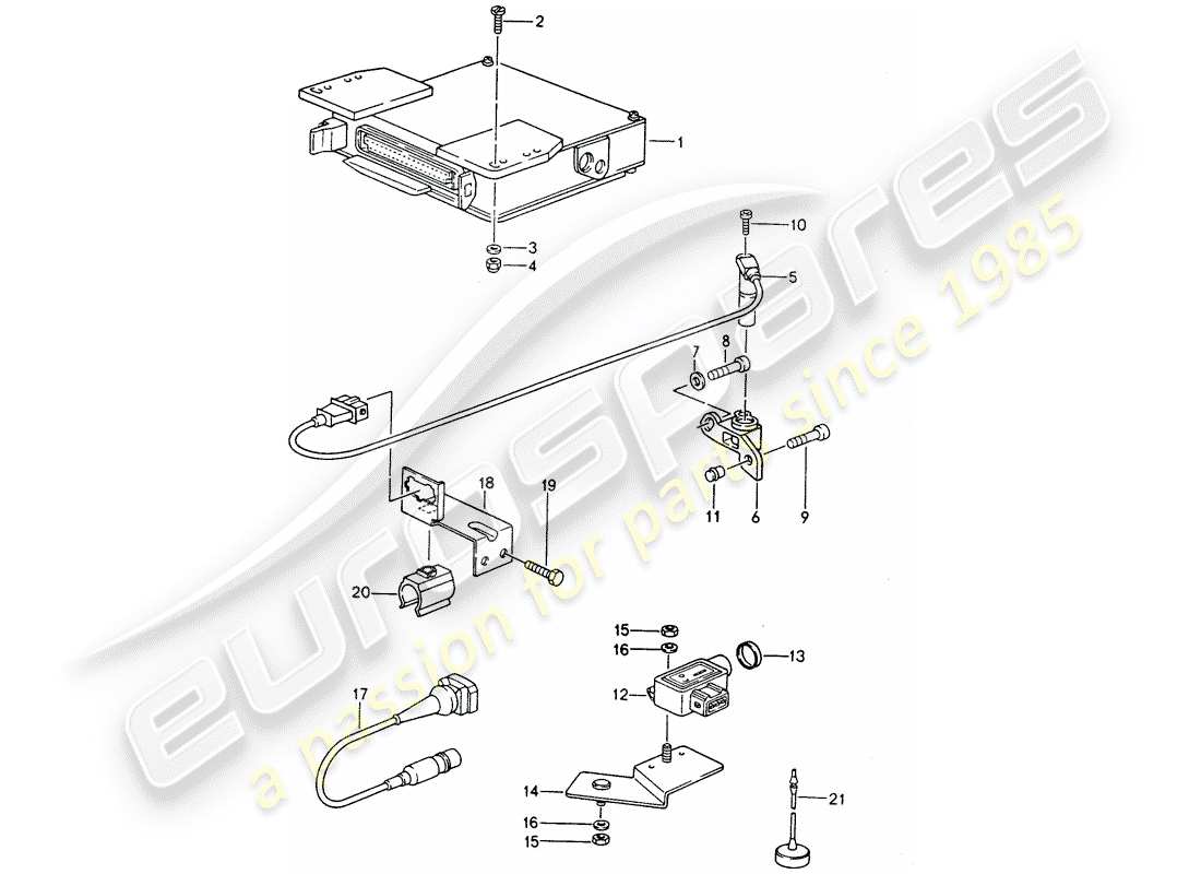 porsche 1992 (968) engine electrics 2 parts diagram