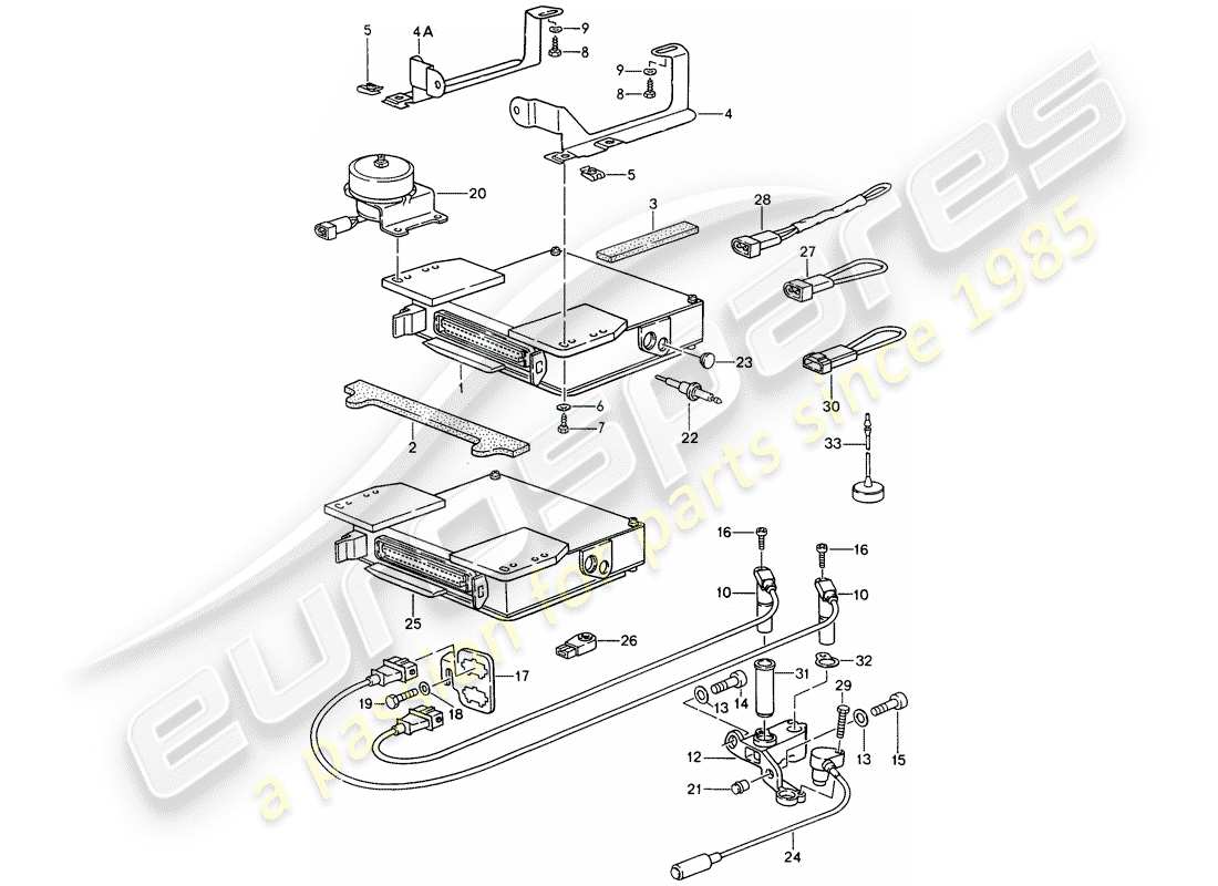 porsche 1991 (944) engine electrics 2 part diagram