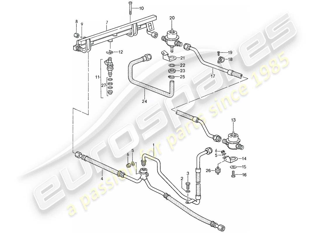 porsche 1987 (959) mixture preparation 2 parts diagram