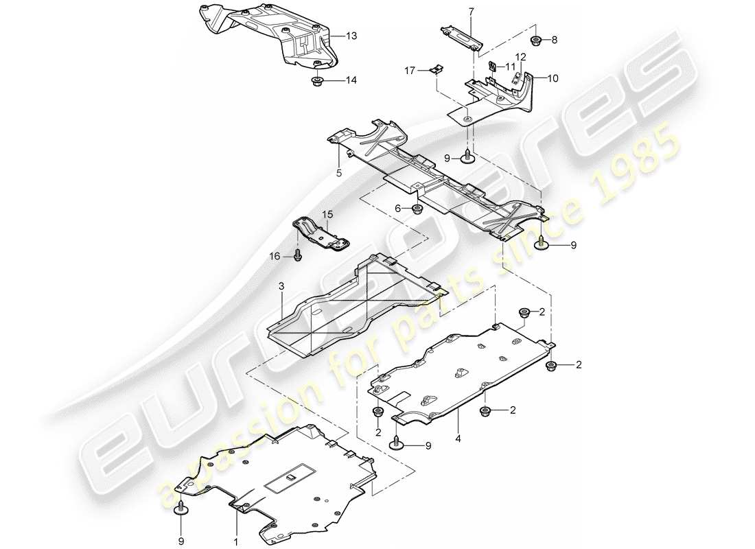 porsche 2008 (987 boxster) trims part diagram