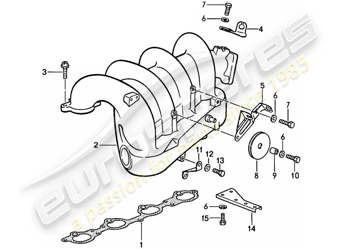 porsche 1986 (944) l-jetronic - 3 part diagram