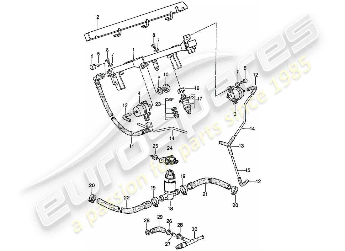 porsche 1986 (944) l-jetronic - 2 part diagram