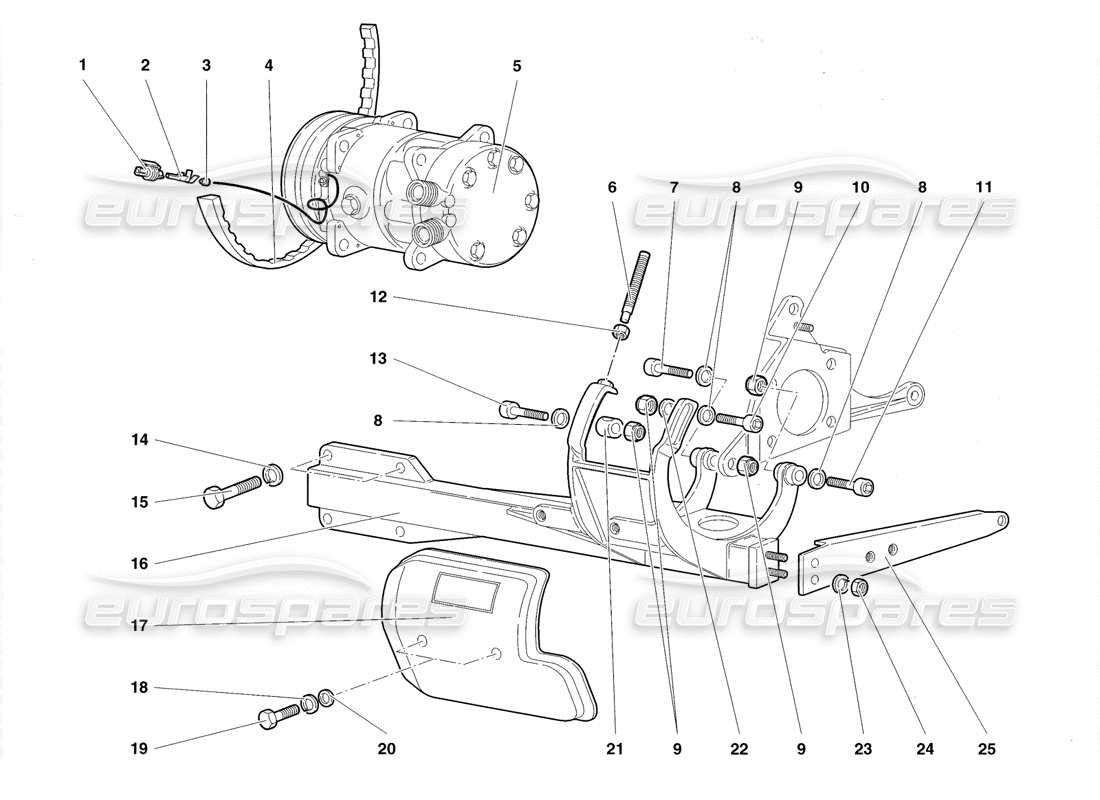 lamborghini diablo roadster (1998) climate control parts diagram