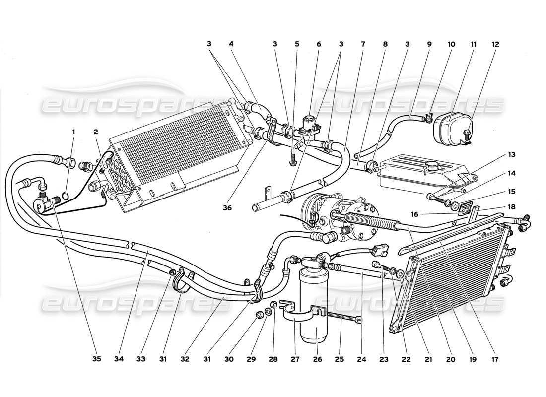 lamborghini diablo gt (1999) climate control parts diagram