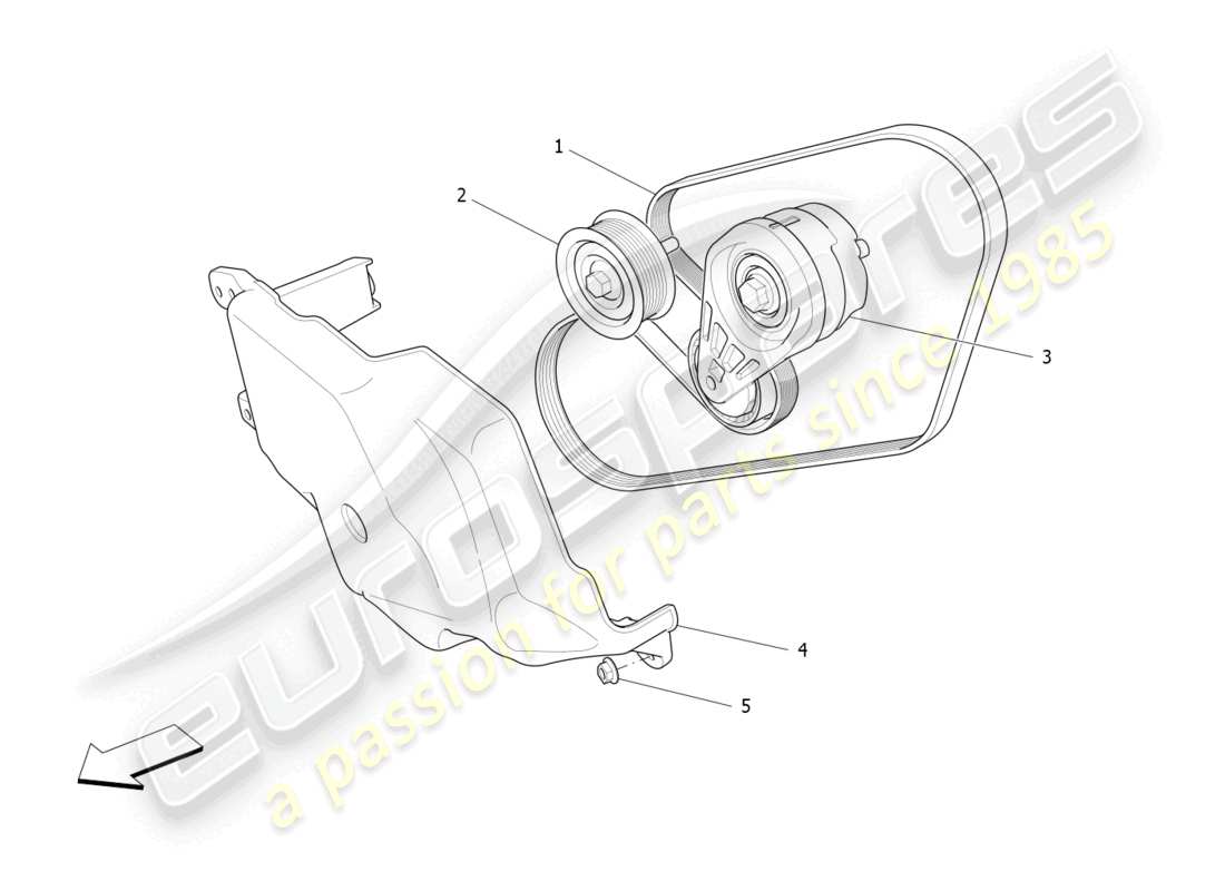 a part diagram from the maserati levante gt (2022) parts catalogue
