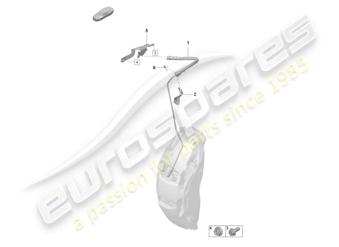 porsche 2026 (taycan 9j1-2) brake pipe/hose from brake hose to brake caliper housing parts diagram