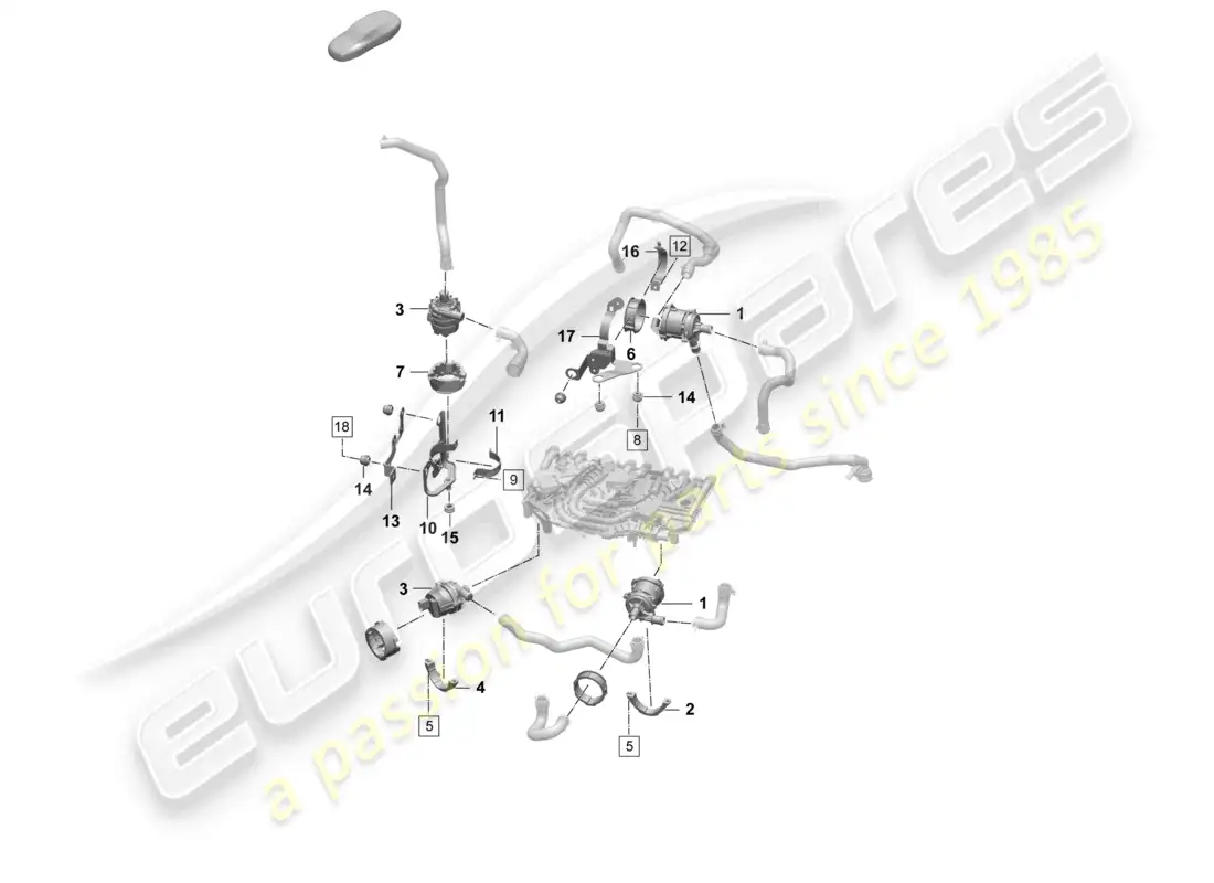 porsche 2025 (taycan 9j1-2) coolant pump part diagram