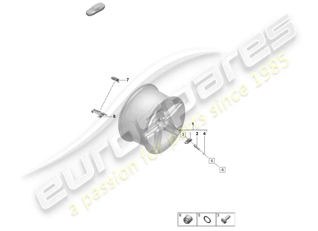 porsche 2025 (taycan 9j1-2) tyre pressure control system part diagram