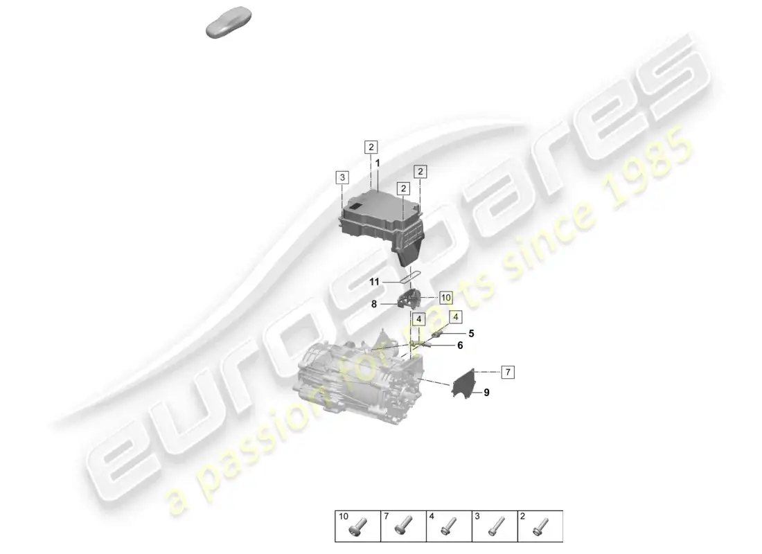 porsche 2025 (taycan 9j1-2) traction motor for elec. drive individual parts front axle part diagram