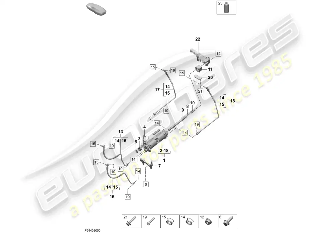 porsche 2025 (taycan 9j1-2) active electr. damping control part diagram