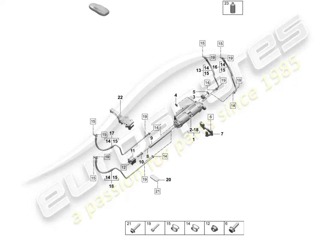 porsche 2025 (taycan 9j1-2) active electr. damping control part diagram