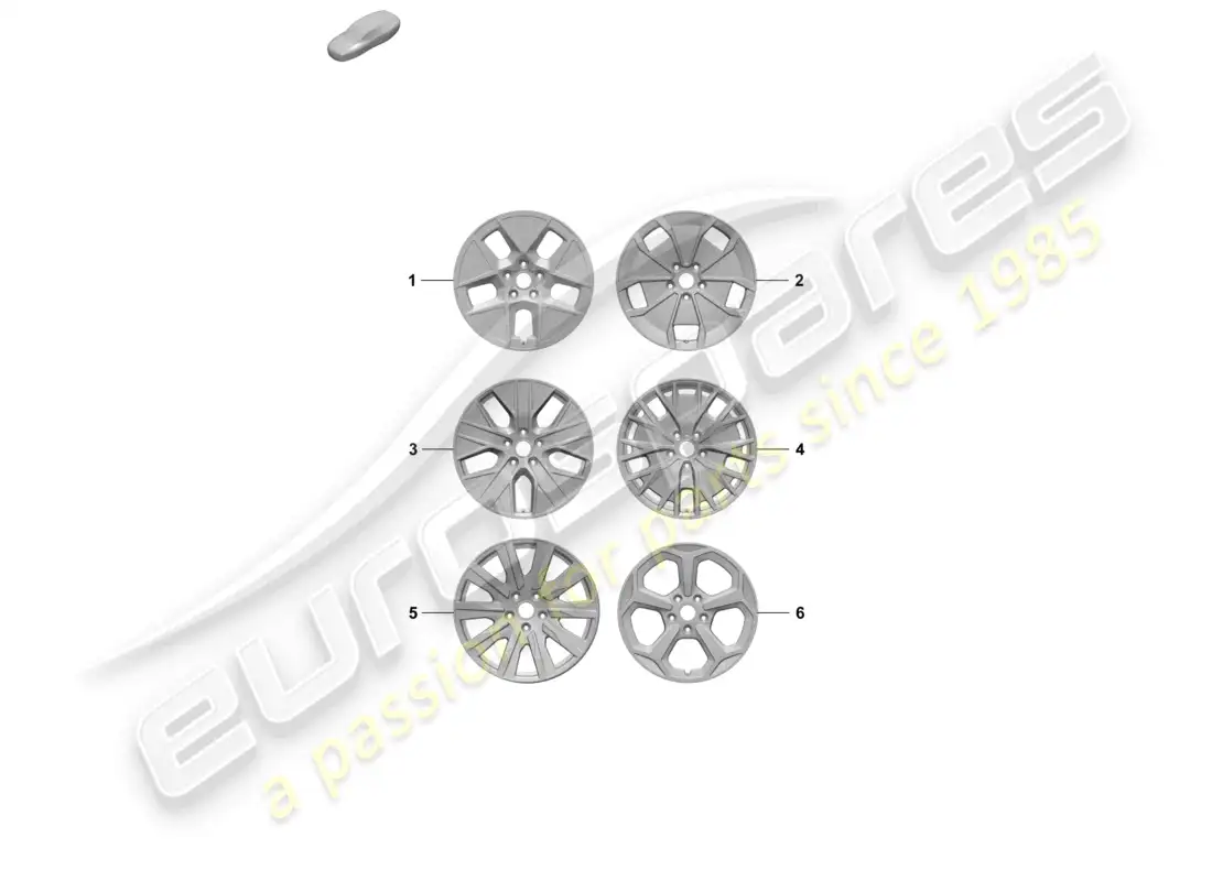 porsche 2026 (taycan 9j1-2) alloy wheel 20 parts diagram
