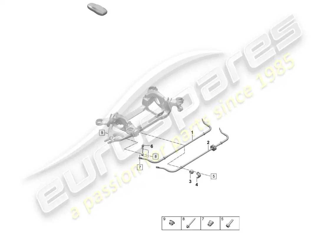 porsche 2026 (taycan 9j1-2) anti-roll bar parts diagram