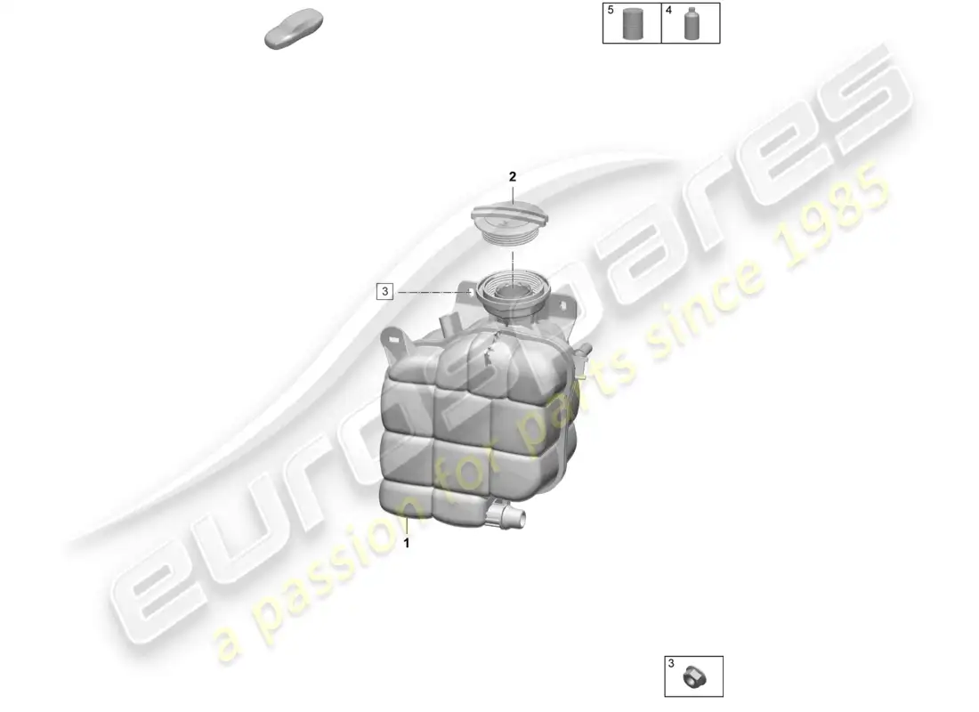 porsche 2025 (taycan 9j1-2) coolant expansion tank coolant additive part diagram