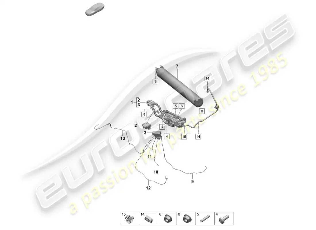 porsche 2026 (taycan 9j1-2) compressor air supply unit parts diagram