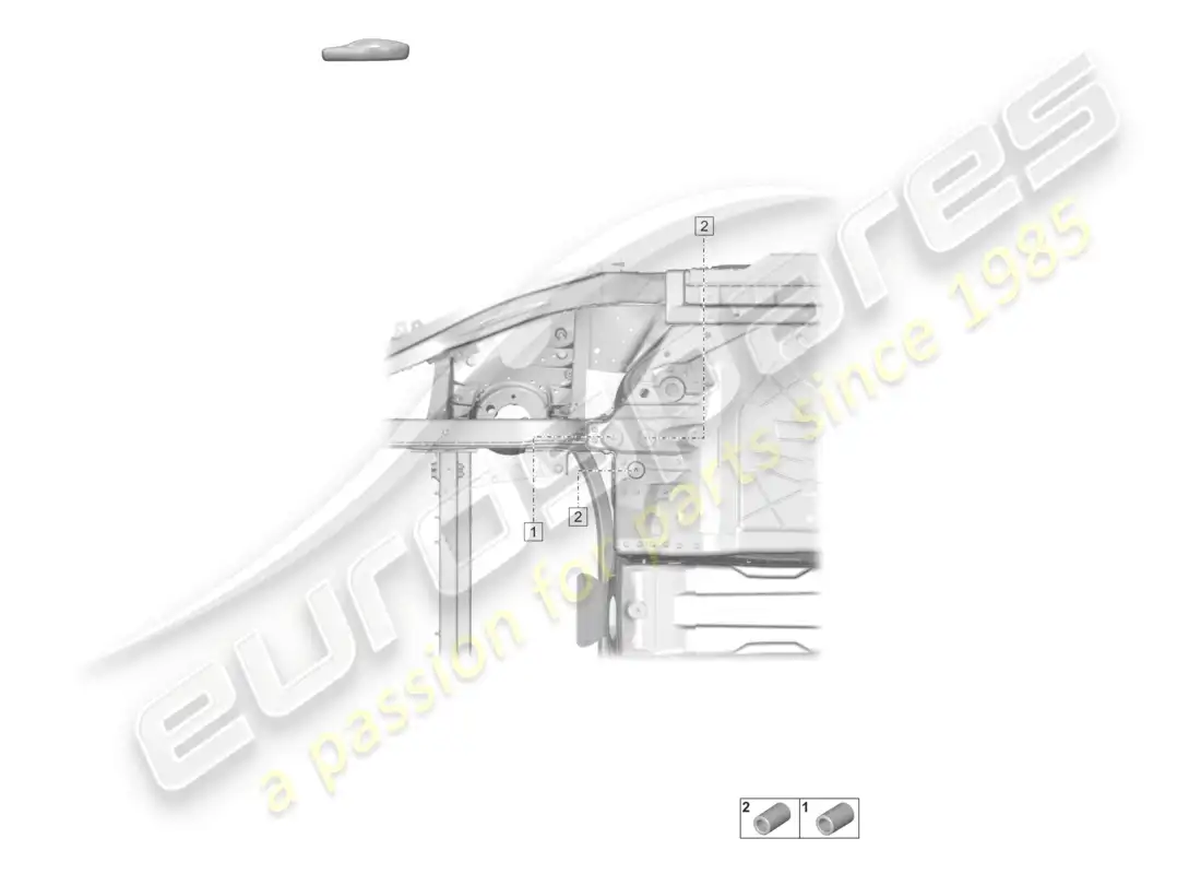 porsche 2021 (taycan 9j1-1) front axle support front anti-roll bar high-voltage battery parts diagram