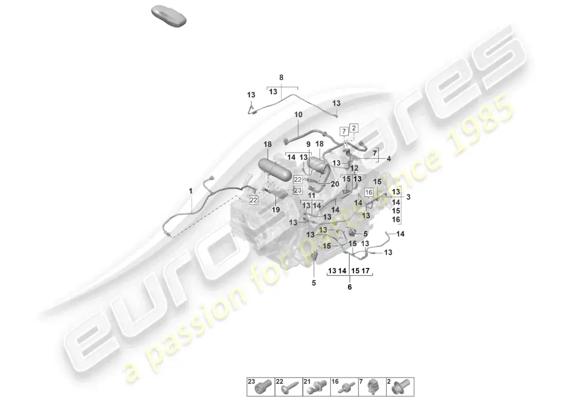 porsche 2021 (992-1 gt3/rs/st) vacuum system engine parts diagram
