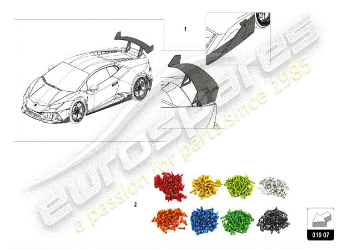 lamborghini accessories (lp610-4 spider) aerodynamic attachment parts part diagram
