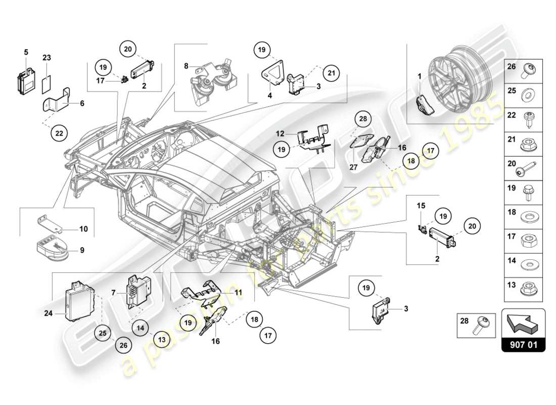 lamborghini 2019 (lp770-4 svj roadster) electrics part diagram